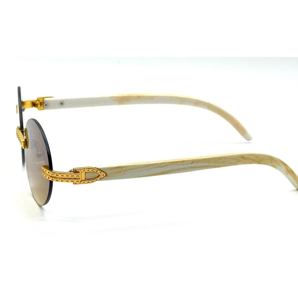 Rimless Sunglasses Oval Lens 80's 90's Retro Fashion Shades‎ Style Street Wear